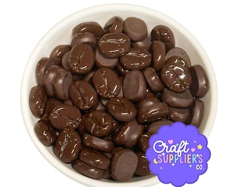 3D Coffee Bean Resin Cabochons, Realistic Embellishments, Craft Supplies, Fake Bake Decor