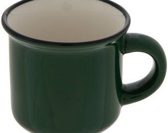 Grüne Mini-Espresso-Tasse, dunkelgrüne Espresso-Tasse, Mini-Espresso-Tasse, abgestuftes Tablett-Dekor