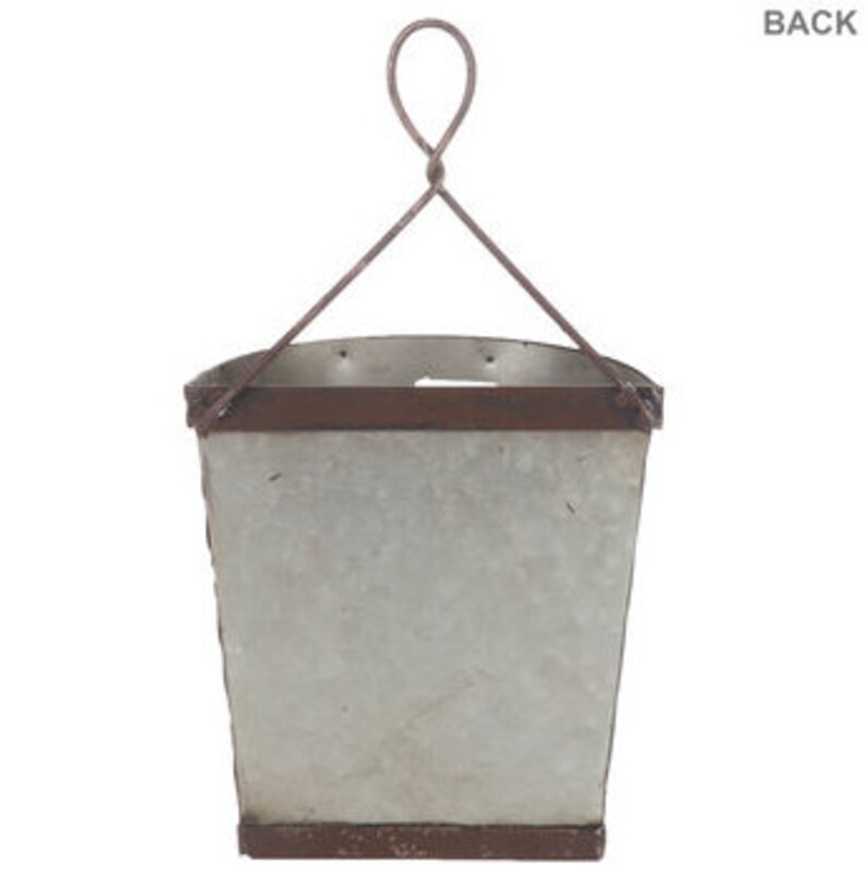 Olive Bucket Galvanized Metal Wall Bucket Galvanized Wall Etsy