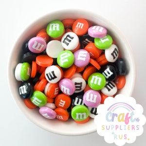 Fake M&Ms Chocolate Candy Cabochons, Faux Flat Back Chocolate Candy, Fake Halloween Chocolate Candy, Halloween Fake Bake, Slime