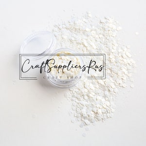 Pixie Dust Chunky Glitter Mix, White Chunky Glitter Mix, Glitter Mix for Snow Globe Tumblers, Glitter DIY Project, Cosmetic, Slime, Nail Art