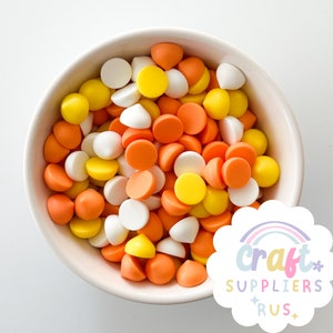 24pc Faux Halloween Chocolate Chips, Fake Halloween Chocolate Chips, Halloween Cabochons