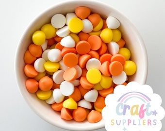 24pc Faux Halloween Chocolate Chips, Fake Halloween Chocolate Chips, Halloween Cabochons