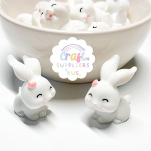 5 pièces breloque lapin 3D en résine, breloques lapin de Pâques, cabochons lapin de Pâques, breloques de Pâques, cabochons de Pâques, embellissements de Pâques