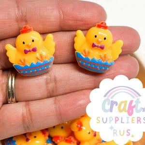 Ostern Küken Charme, Ostern Küken Cabochons, Ostern flache Rückseite Charms, Ostern Cabochons, Ostern Verschönerungen