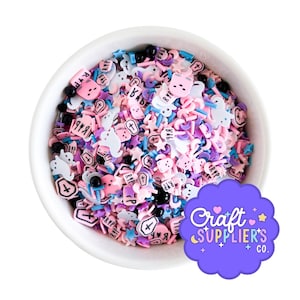Pastell Halloween Streusel Geister Mix Ton Decoden Slime Toppings