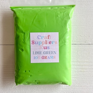 Lime Green Foam Air Dry Modeling Clay, Lime Green Modeling Clay, Modeling Clay for DIY Projects, Fake Bake, Modeling Clay for Kid Crafts