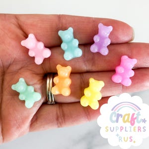 17MM Fake Gummy Bears, Faux Gummy Bears, Fake Gummy Bears, Resin Gummy Bear Charms, Resin Gummy Bear Cabochons, Faux Candy Gummy Bears