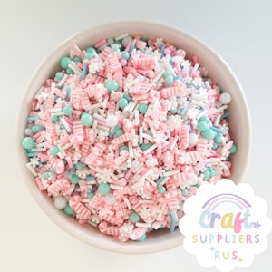 Fake Christmas Polymer Clay Sprinkles, Christmas Sprinkles, Polymer Sprinkles, Jimmies