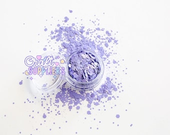 Mezcla de purpurina gruesa de glicina en morado para proyectos creativos