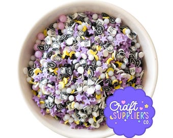 Pastel Halloween Clay Sprinkles Ghost Coffin Star Mix Spooky Confetti
