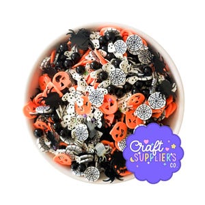 Décoration d'Halloween à la citrouille et aux araignées avec Decoden Slime