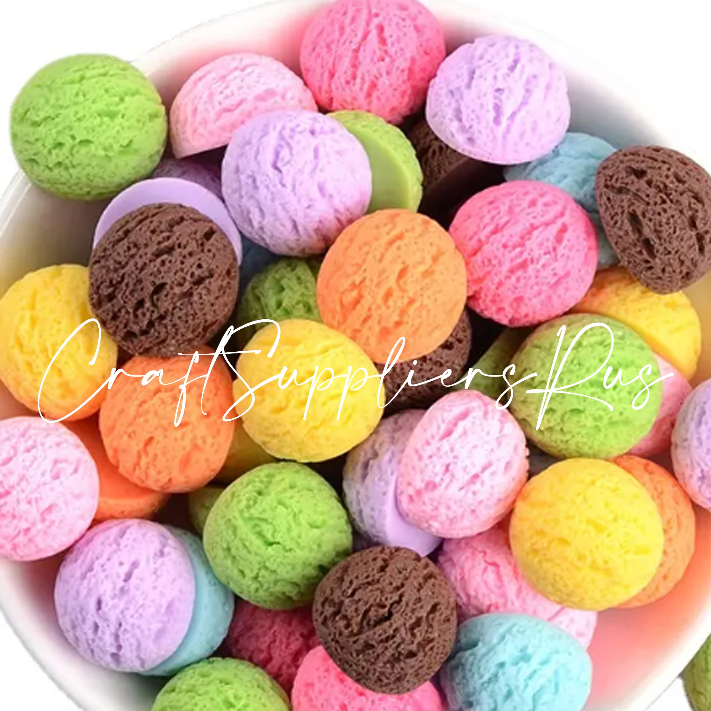 10pc Fake Ice Cream Scoop Cabochons Fake Mini Flat Back Ice Etsy