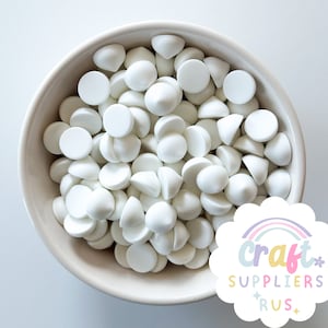 25/100pc Faux White Chocolate Chips, Fake White Chocolate Chips, Cabochons, Slime
