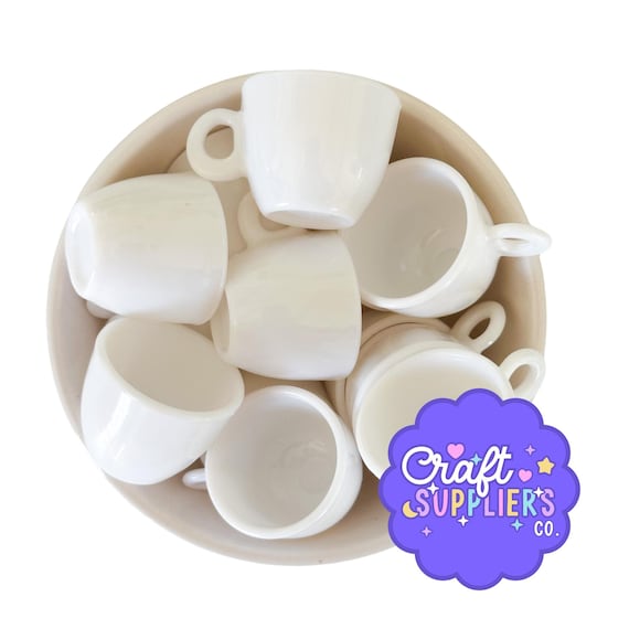 Set of 3 Mini Mugs, Mini White Mugs, Mini White Cups, Mini Mugs for Fake Bakes, Mini Mugs for Craft Project