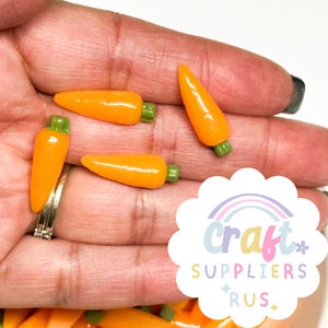 6/12/18/24pc  Fake Flat Back Carrots, Resin Miniature Carrots, Faux Carrot Cabochons, Fake Mini Carrots, Fake Bake, Charm, Slime