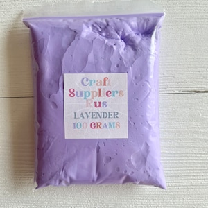 Lavender Foam Air Dry Clay, Lavender Modeling Clay, Purple Modeling Clay, Modeling Clay for Fake Bakes, Modeling Clay for DIY Projects