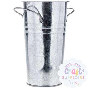 Silver Metal Vase, Galvanized Vase, Metal Vase, Silver Vase