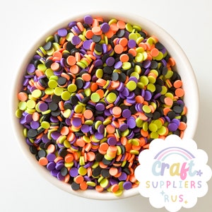 Fake Witches Brew Sprinkle Mix, Fake Halloween Sprinkle Mix, Fake Halloween Jimmies, Halloween Polymer Clay Sprinkles