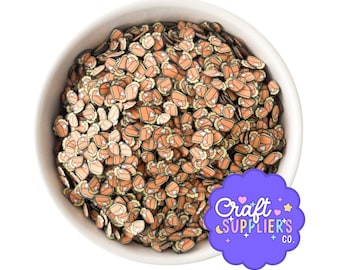 Pumpkin Pie Polymer Clay Sprinkles | Thanksgiving Faux Sprinkles