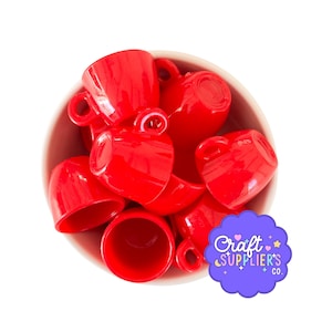Red Plastic Mug - Etsy