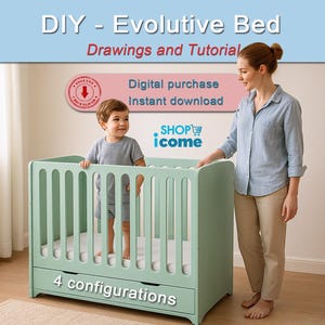 Cómo construir una cama convertible de madera para niño (PLANOS y TUTORIAL)