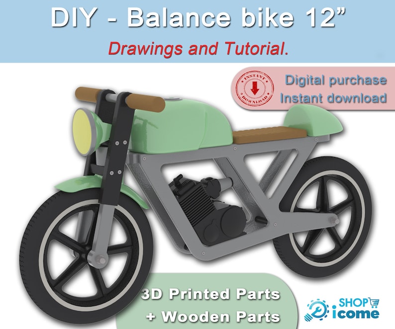 Make a Wooden Balance Bike Plans and Detailed Tutorial 12inch Wheels