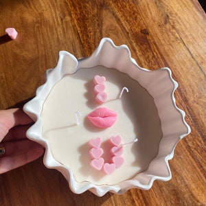 Waved bowl alabaster Schmuckschale/ Dekoschale, aesthetic wavy bowl, matte white bowl for jewelry or keys as well as decorative items Bild 6