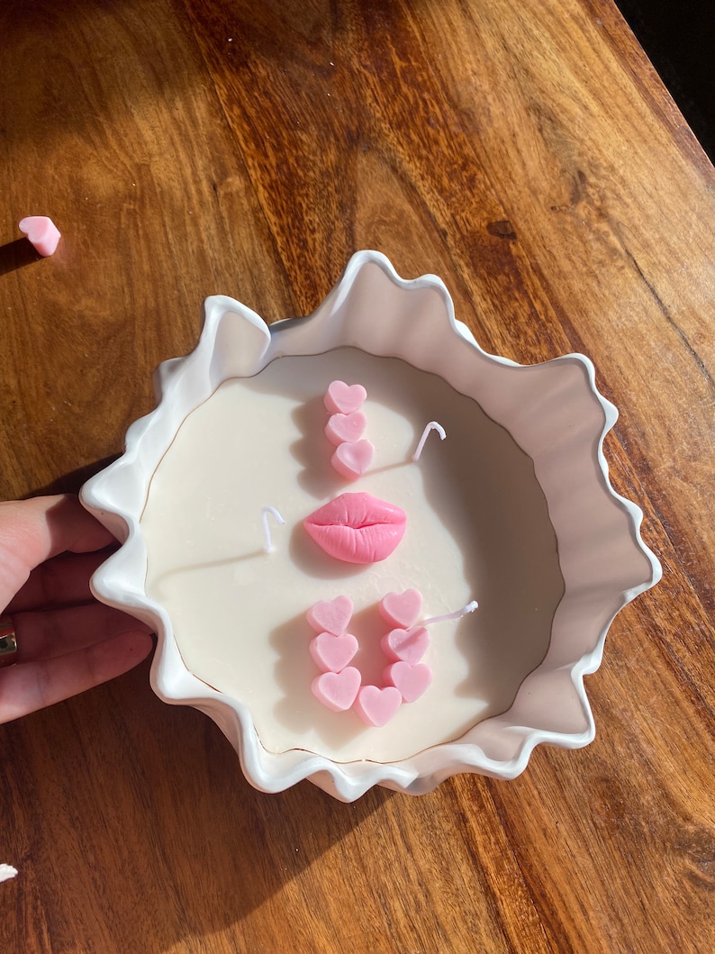 Waved bowl alabaster Schmuckschale/ Dekoschale, aesthetic wavy bowl, matte white bowl for jewelry or keys as well as decorative items Bild 6