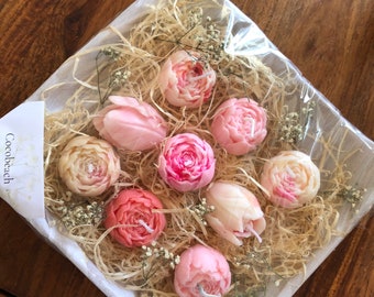 Small rose candle (4 x 3 cm) in several colors and boxes - rose candle gift boxes - unique candle - handmade candles - rose gifts - giftbox
