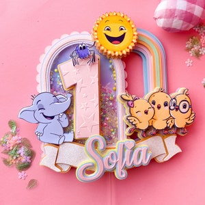 Cánticos cake topper, pollitos cake topper,cánticos party theme, cánticos birthday party,cánticos party decorations, cánticos birthday theme
