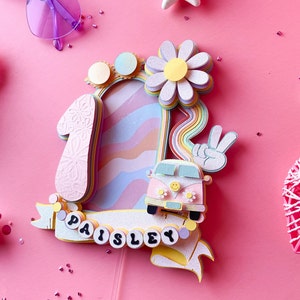 Groovy One 3D Cake Topper: Retro Birthday Party Decor