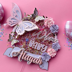 Butterfly cake topper,butterfly baby shower,butterfly birthday baby cake topper,butterfly party,baby shower cake topper,party decor