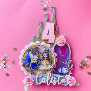 Belle cake topper,Belle inspired cake topper,belle birthday party,Belle theme birthday,princess party theme,princess cake topper,belle decor