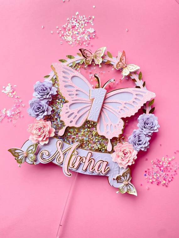 31PCS Fairy Garden Cake Toppers Set - Pink Mushroom House, Butterflies, Fairies For Birthday, Baby Shower Decor - View #13