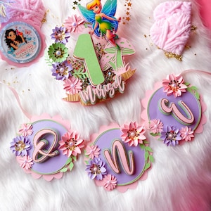 Tinkerbell cake topper, fairy cake topper, tinkerbell party decorations, fairy garden party decor, enchanted fairy cake topper, fairy   Deco