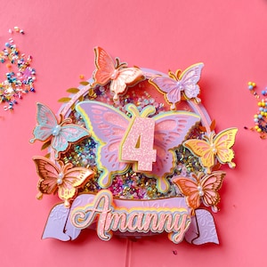 Rainbow Butterfly cake topper,butterfly patry decoration,baby shower butterfly,birthday party butterfly theme,cake topper butterfly