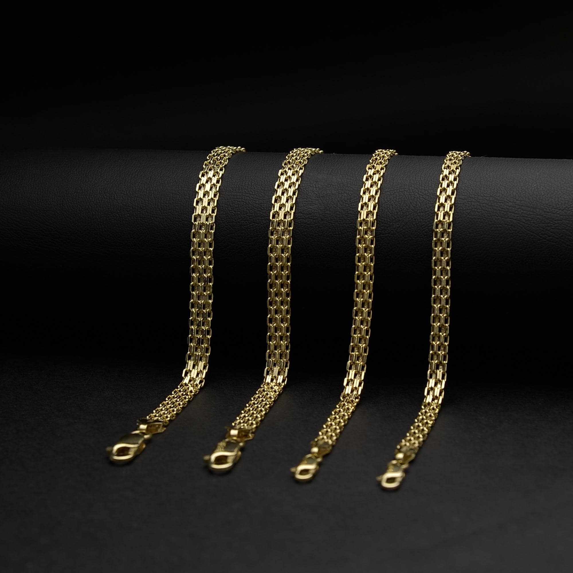 14K Solid Gold Bismark Bracelet / Curb Chain Bracelet / Cute Bracelet / 14k Gold Bismarck Bracelet / Gold Chain Bracelet / Gift For Her