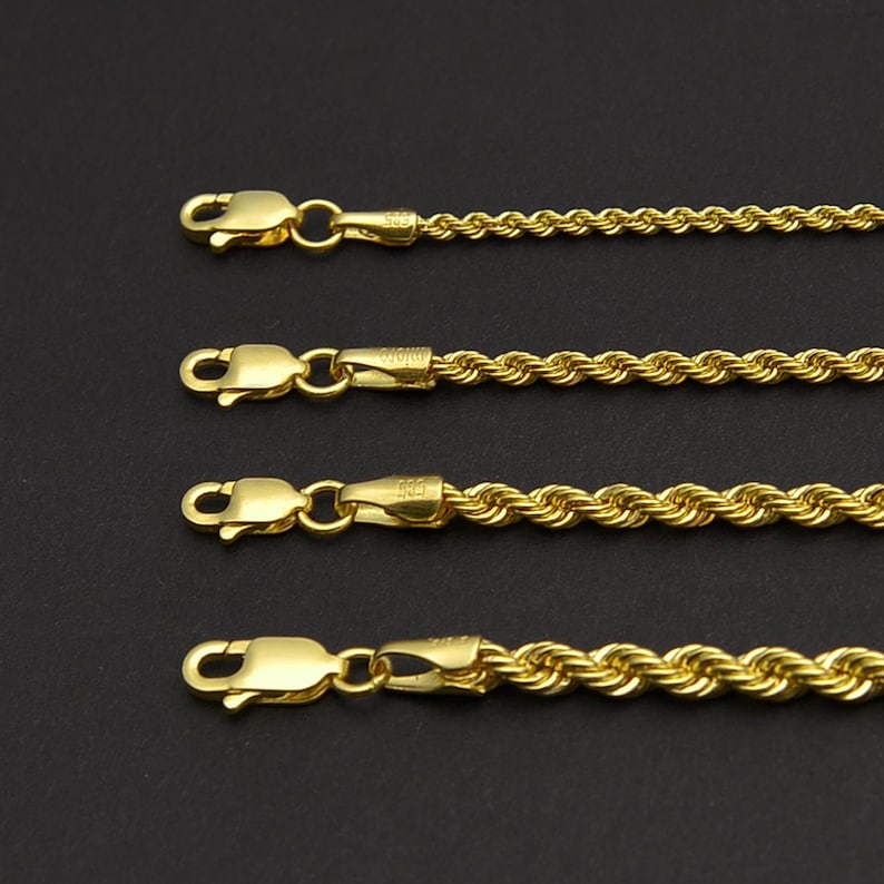 Small Gold Chain Ropes 14K Gold Rope Chain Necklace - Handmade Twisted Gold - Etsy