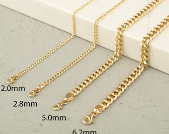 14K Gold Cuban Link Bracelet - 14K Gold Curb Link Bracelet - Cuban Curb Link Bracelet - 14k Gold Miami Cuban Chain - Miami Cuban Curb Chain