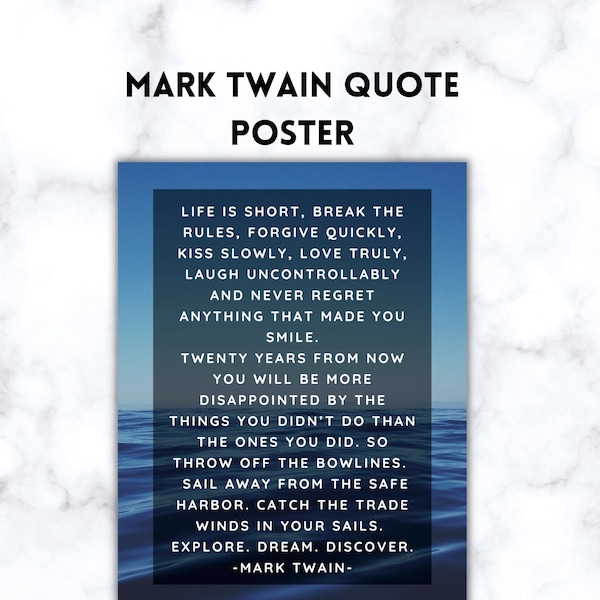 Mark Twain Quote Poster