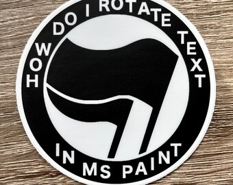 How Do I Rotate Text in MS Paint sticker