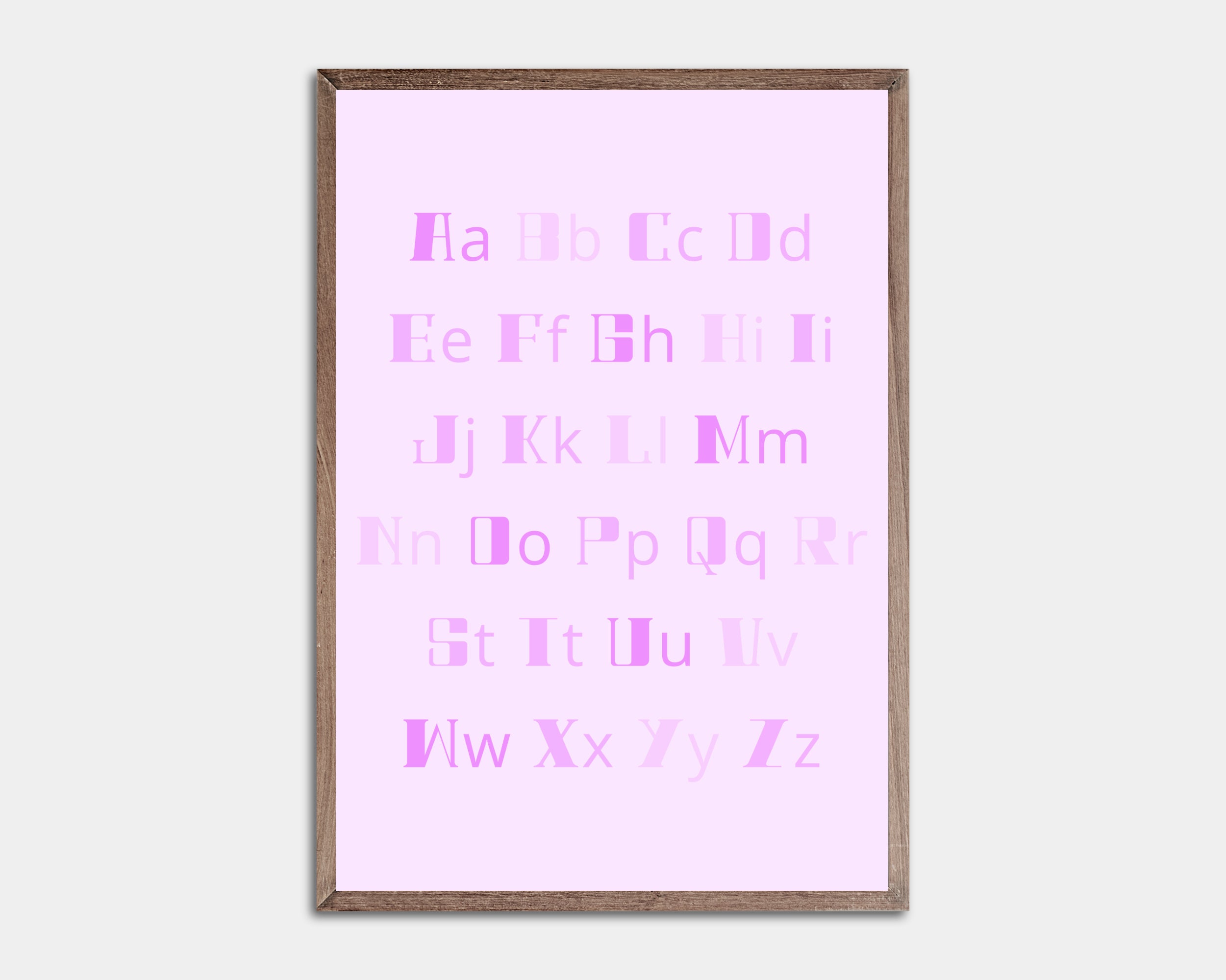 Purple Colors Alphabet Print, ABC Print, Printable Educational Wall Art ...