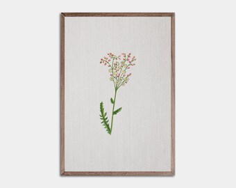 Vintage botanische print, vintage bloemillustratie, bloemenposter, vintage muurkunst, antieke botanische print, rustieke bloemenkunst