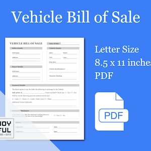 Simple Vehicle Bill of Sale, Simple Bill of Sale Form, Motor Vehicle Sale Contract, Vehicle Bill of Sale Template, Car Sale Form