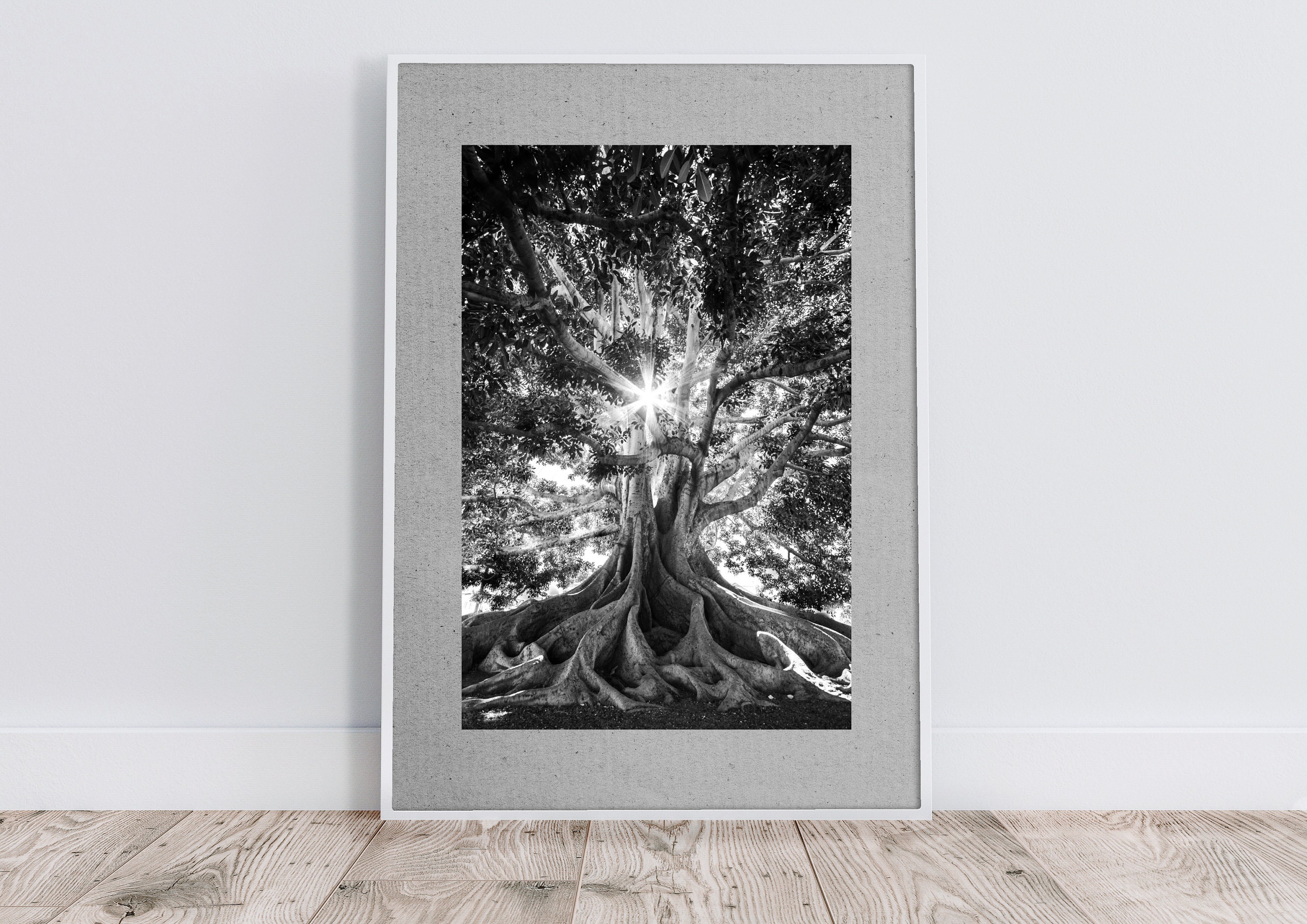 Tree Wall Art, Forest Print, Landscape Art, Nature Wall Art, Black and