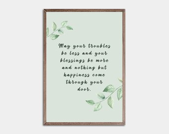 Irish Blessing Printable, St Patricks Day Wall Art, St Paddy's Day ...