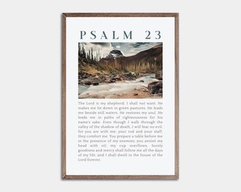 Watercolor Bible Verse Print, The Lord Is My Shepherd Christian Wall Art, Christian Home Decor, Psalm 23 Scripture Wall Art