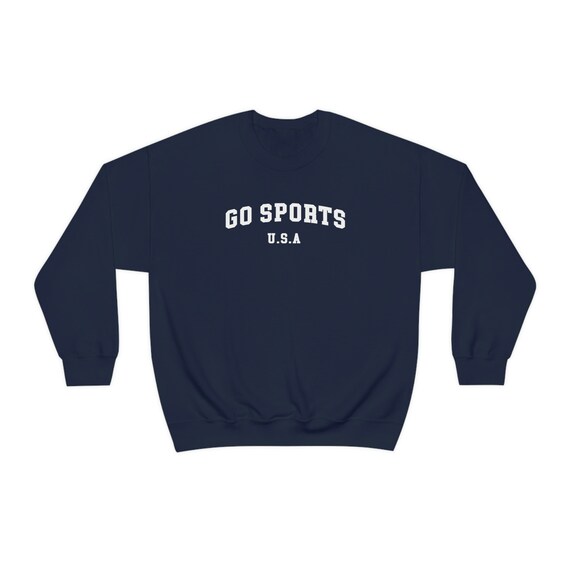 Go Sports Sweatshirt Funny Sports Sweatshirt Gift for Her Funny Sports Lover Gift College Football Sweatshirt Etsy