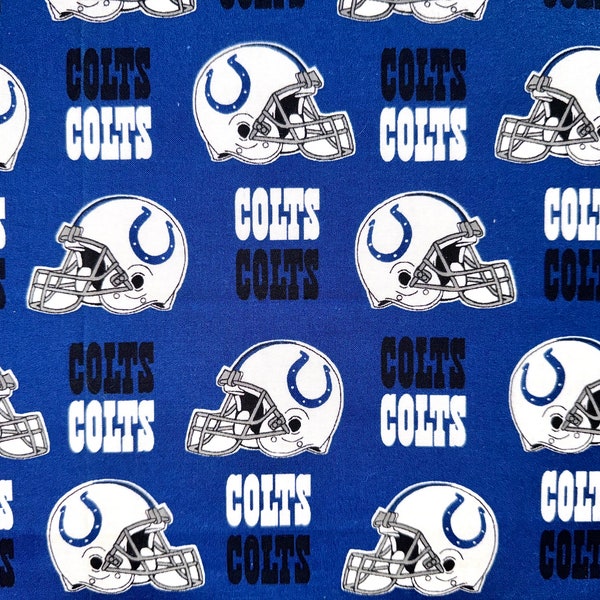 Licensed NFL Indianapolis Colts Fabric, Fat Quarter (continuous cut, cotton, football, sports, blue)